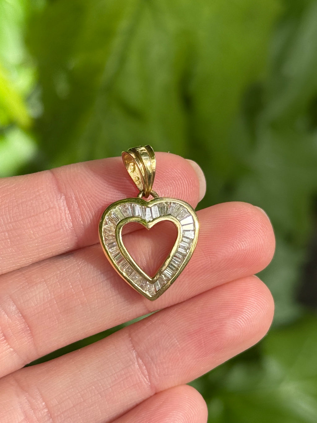 Diamond Baguette Heart