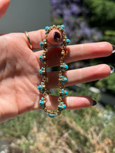 Load image into Gallery viewer, Turquoise Floral Bracelet
