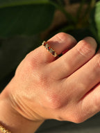 Diamond Garnet Ring