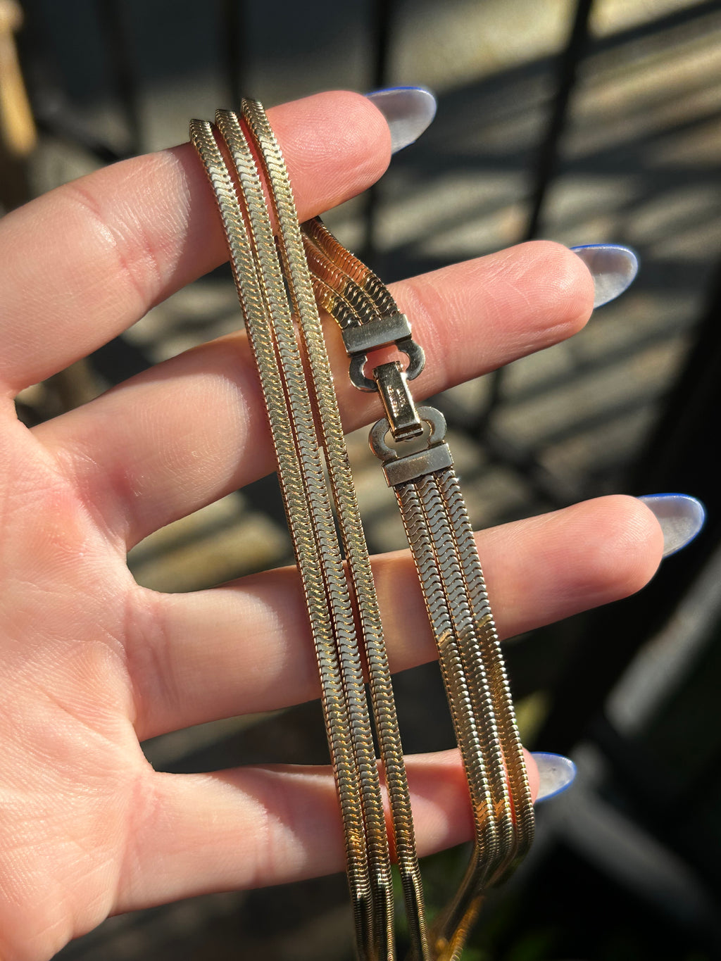 Triple Square Graduated Snake Choker