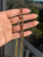10k Graduated Curb Watch Chain