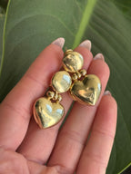 Puffy Heart Doorknocker Earrings