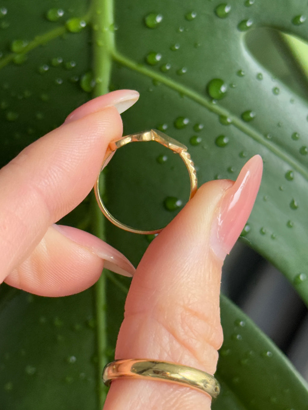 Double Heart Starburst Ring