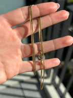 Solid Dainty Double Curb