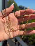 Solid Elongated Paperclip Chain