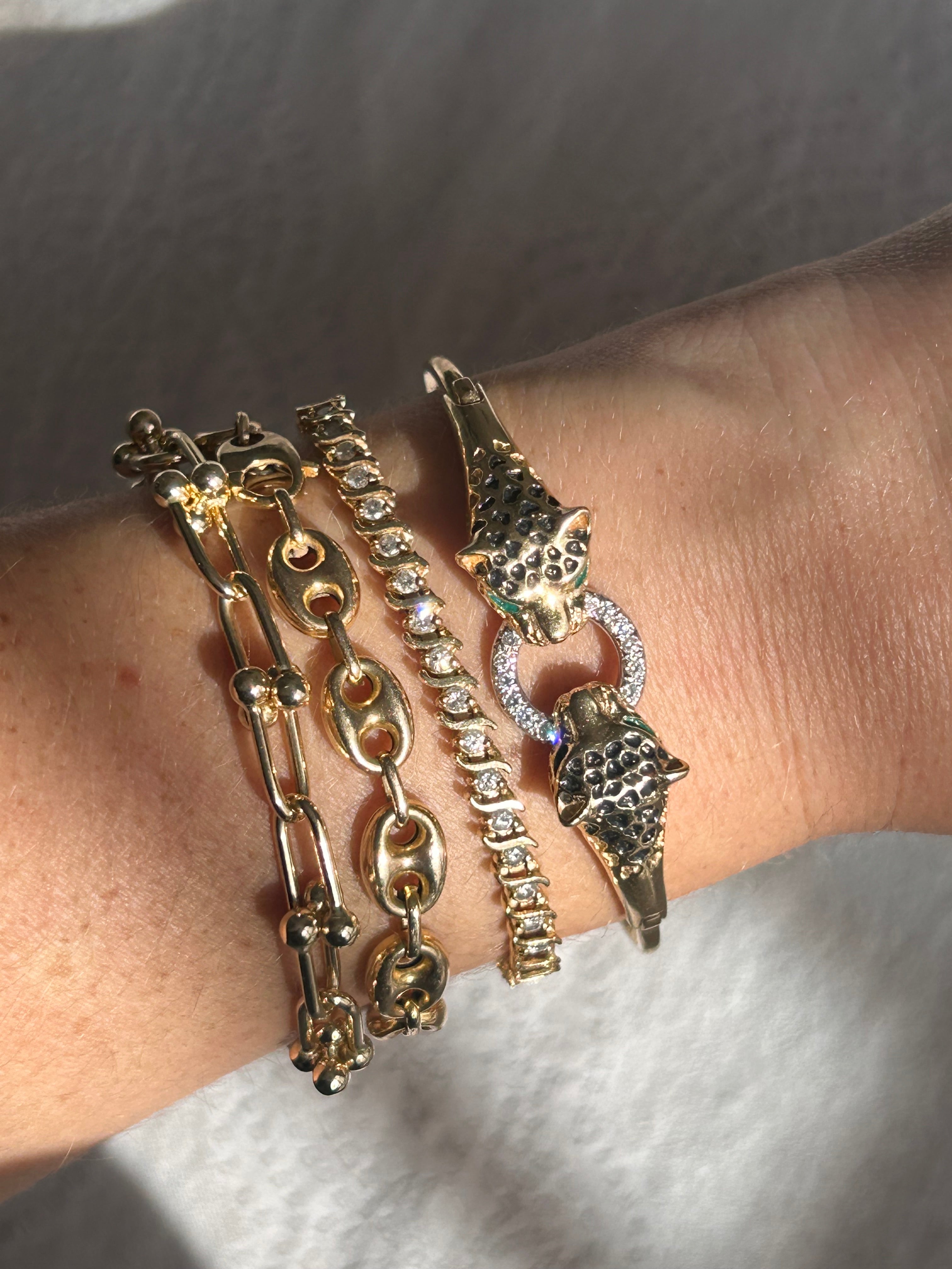 Diamond Cheetah Bangle