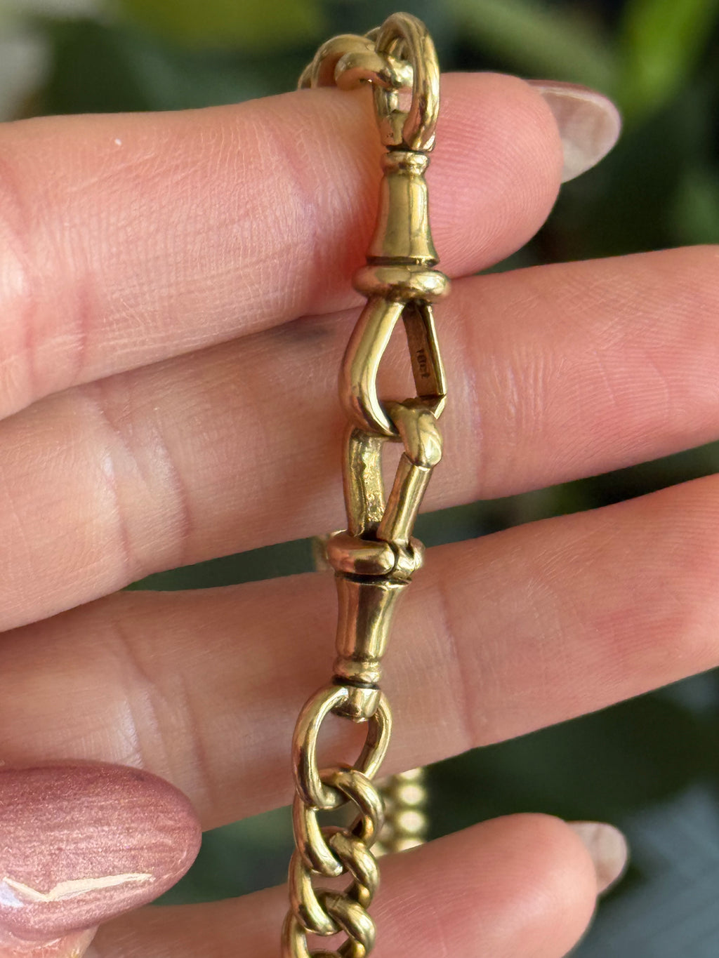 10k Graduated Curb Watch Chain