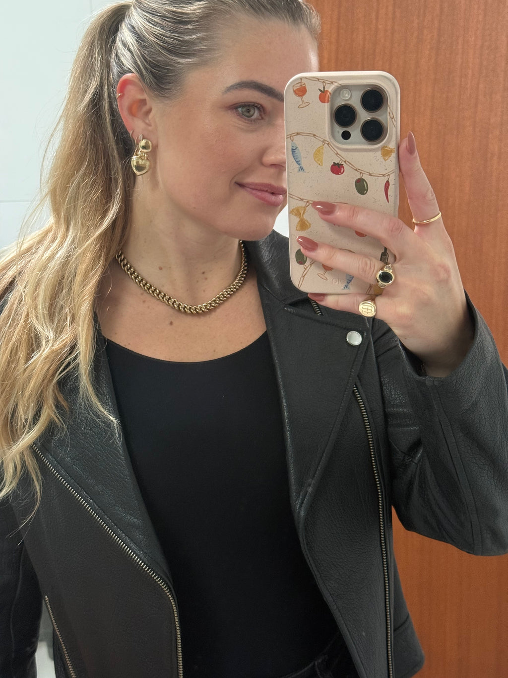 Puffy Heart Doorknocker Earrings