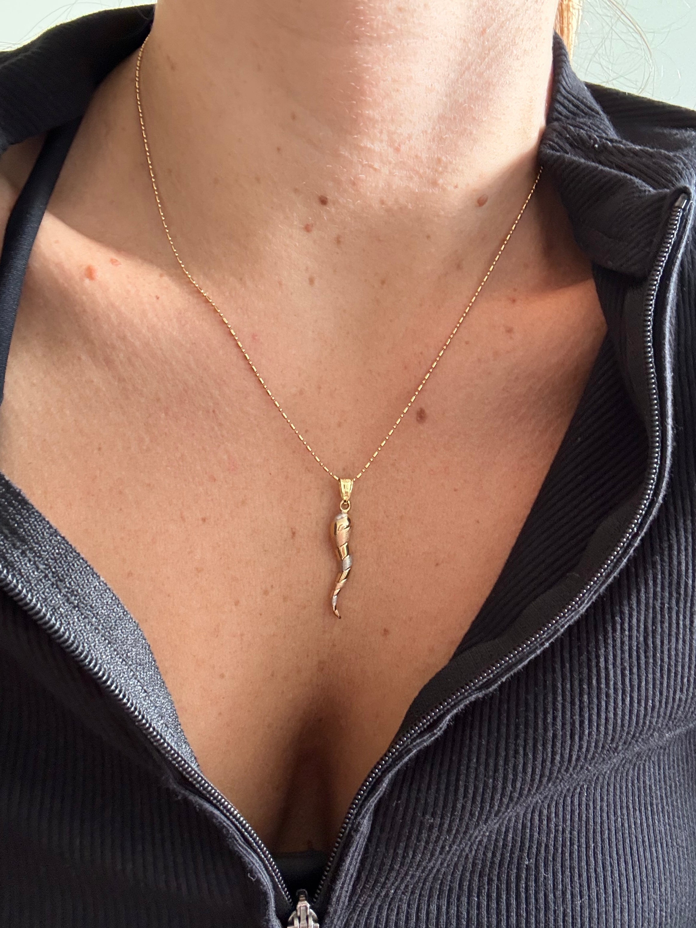 Tricolored Cornicello Charm