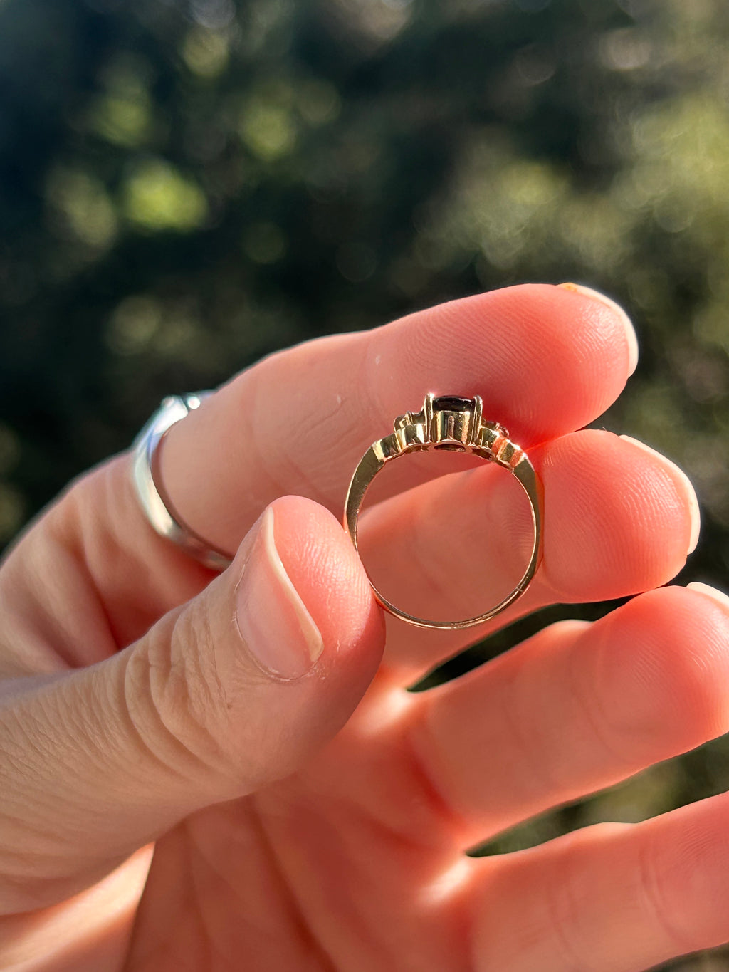 Sapphire Diamond Pinky Ring