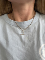 Fancy Twisted Trombone T Bar Chain