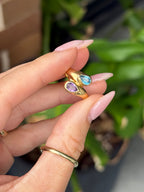 Topaz Amethyst Bypass Ring