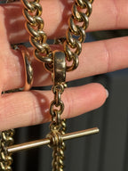 10k Graduated Curb Watch Chain