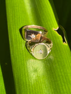 Filigree Starburst Signet Ring