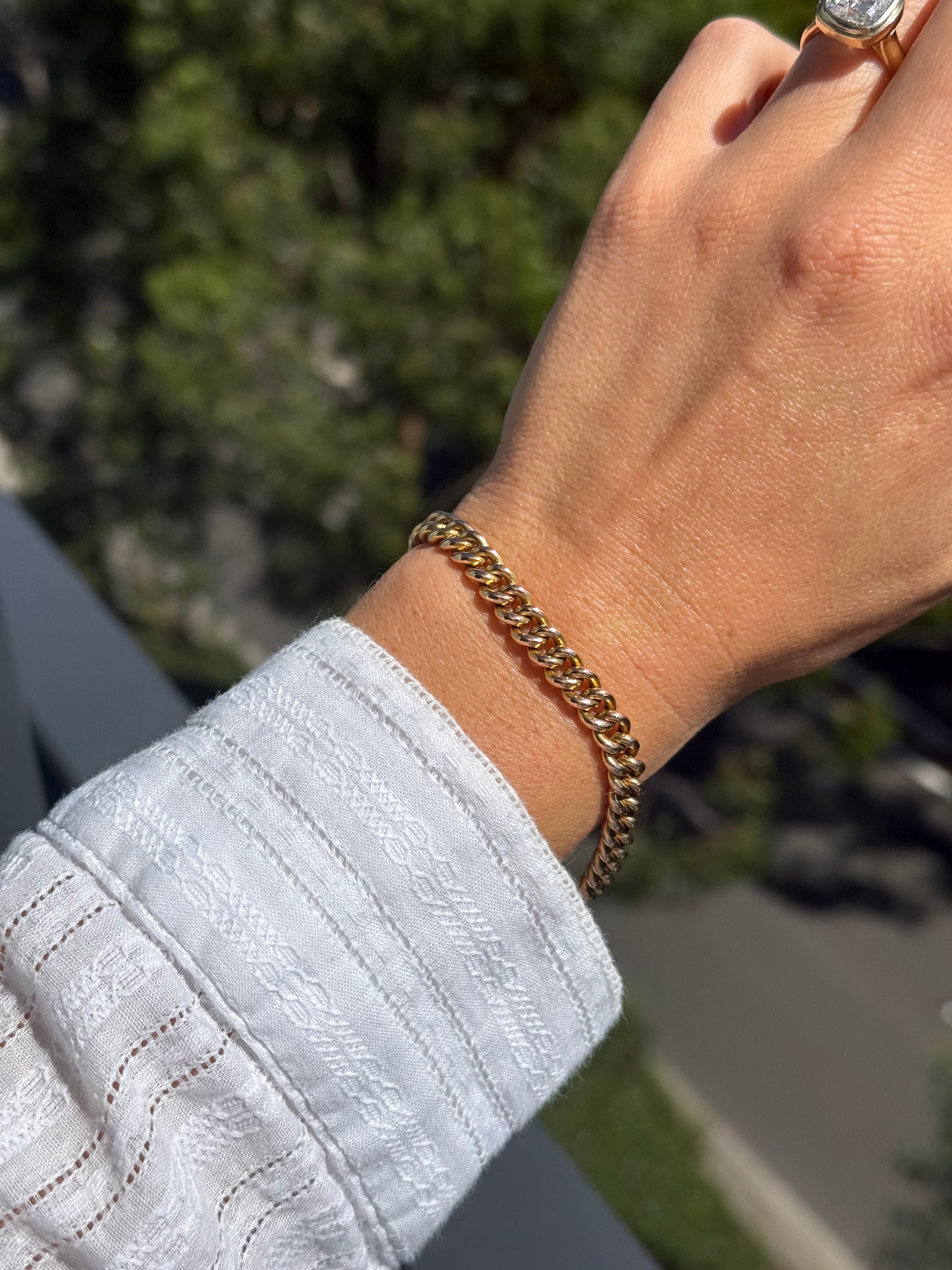 Antique Solid Curb Bracelet