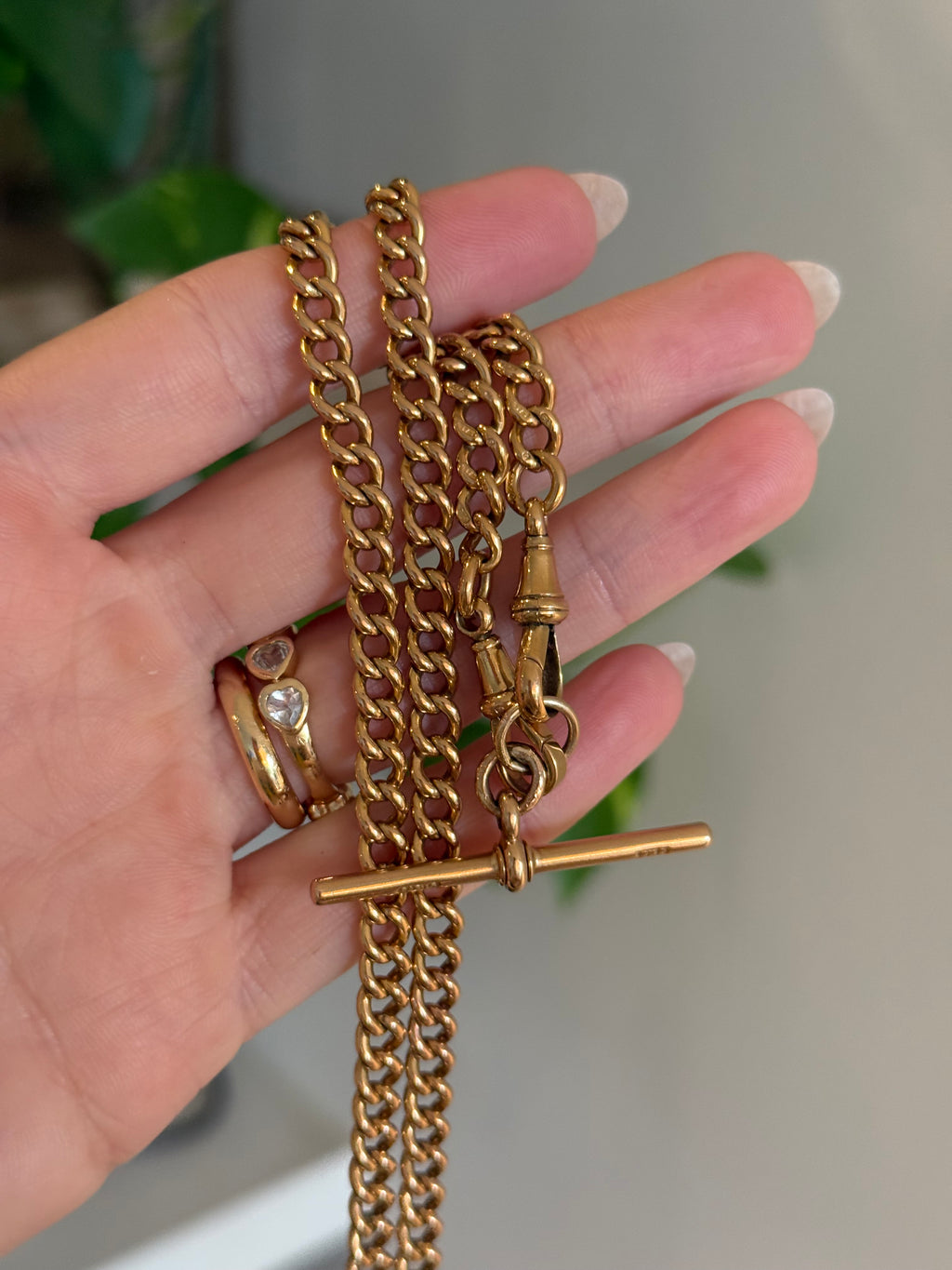 Antique Albert Curb Watch Chain