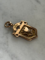 Solid Antique Shield Pendant