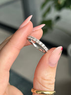 White Gold Half Eternity Diamond Band