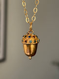 Gemstone Acorn Charm