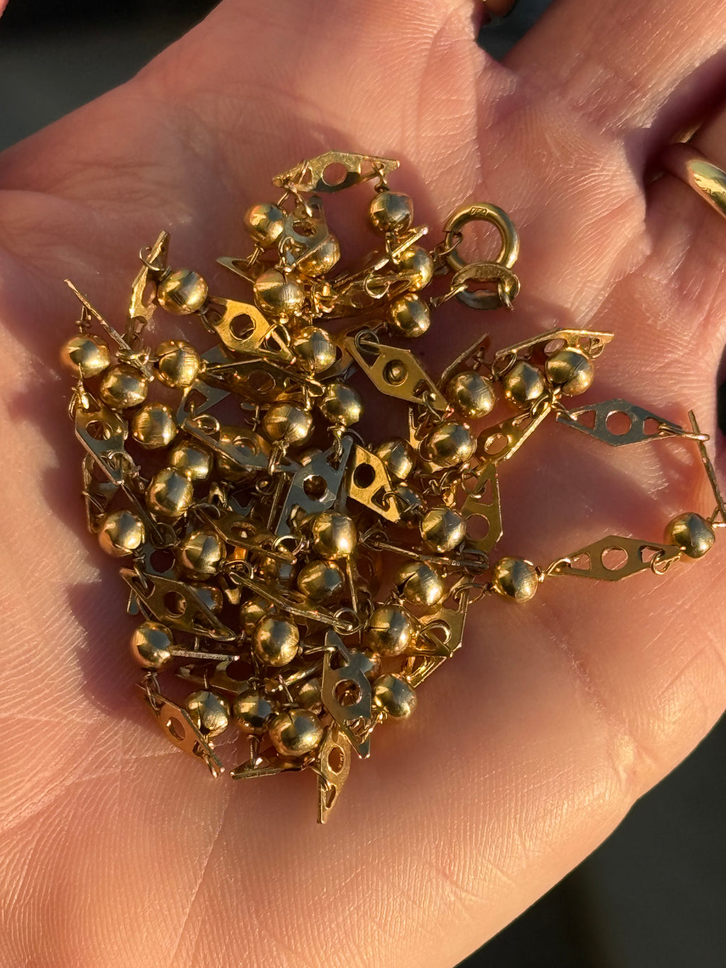 18k Fancy Ball Long Guard Chain