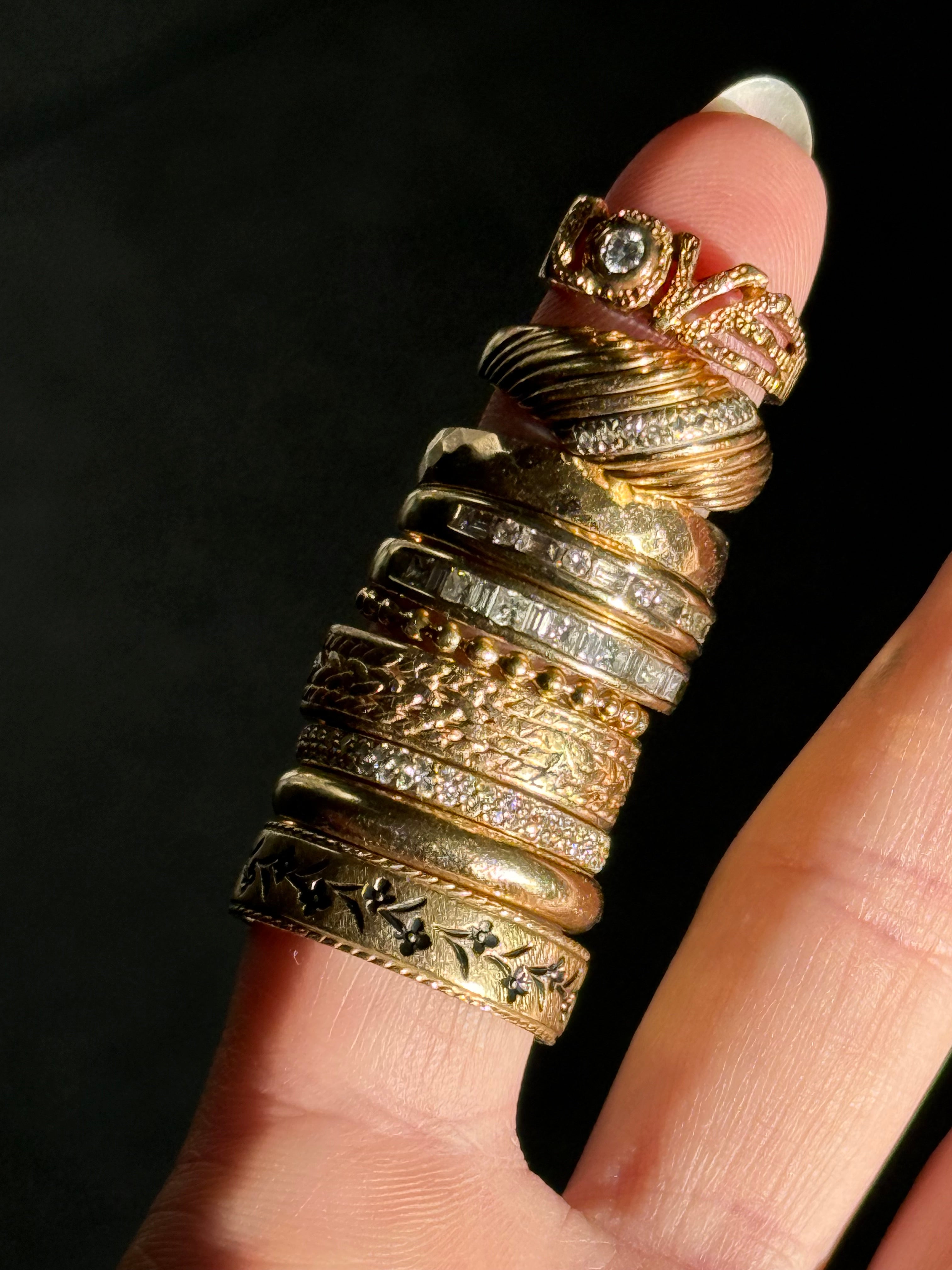 Pave Diamond Half Eternity Band