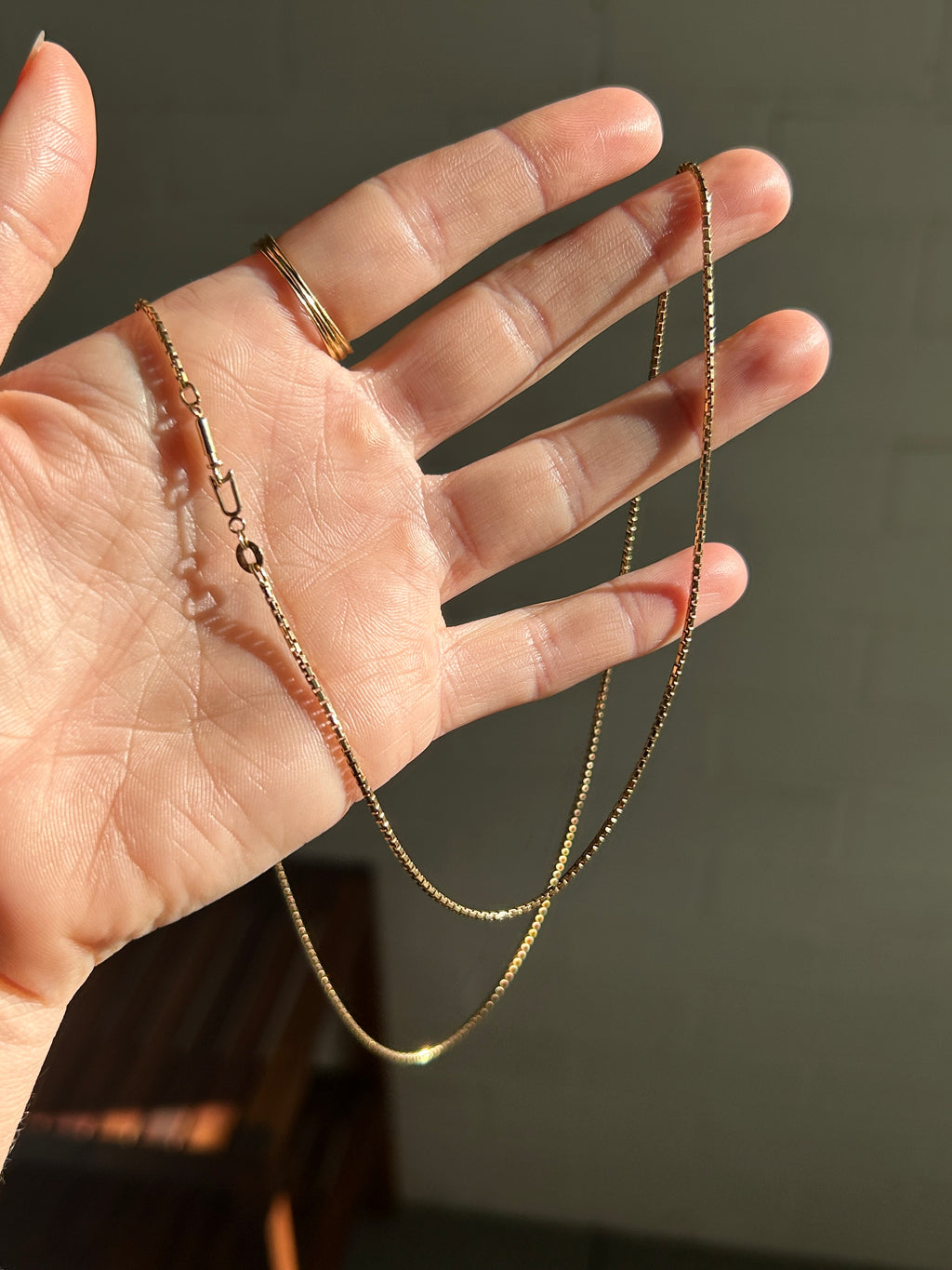 Long Solid Box Chain