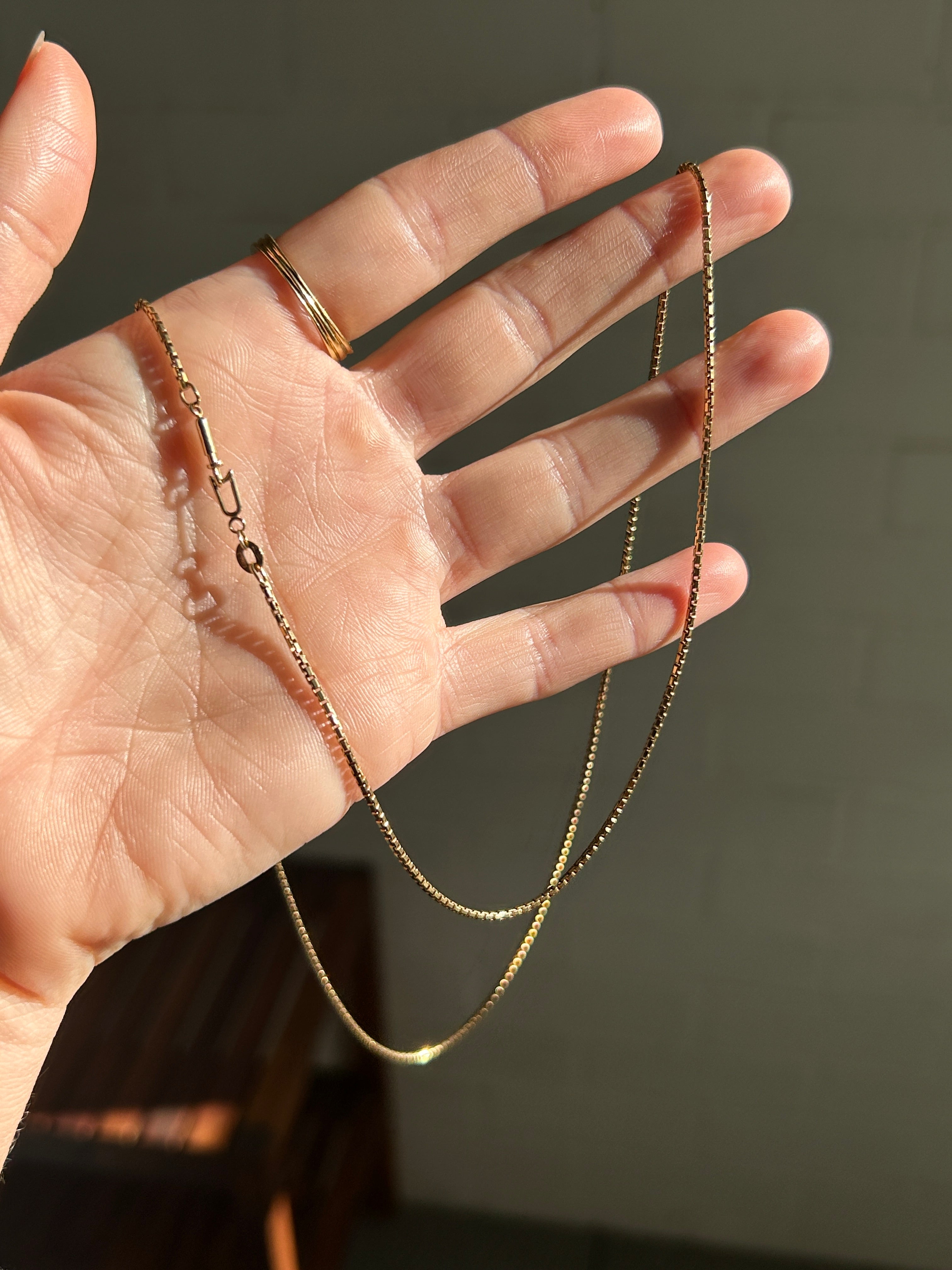 Long Solid Box Chain