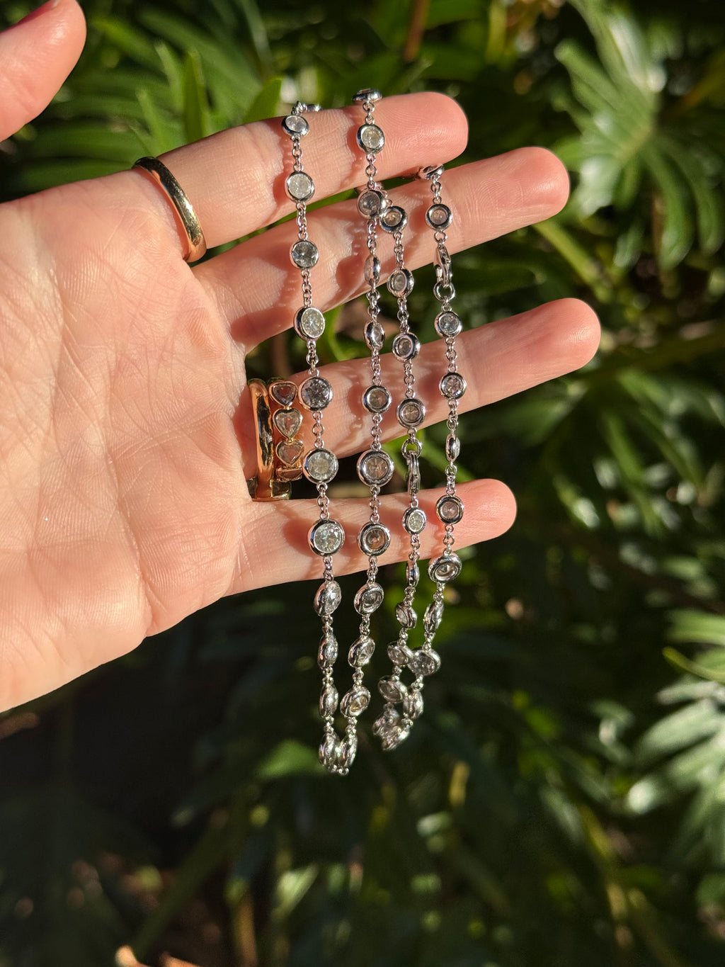 Celestial 14 Carat Natural Diamond Strand Set