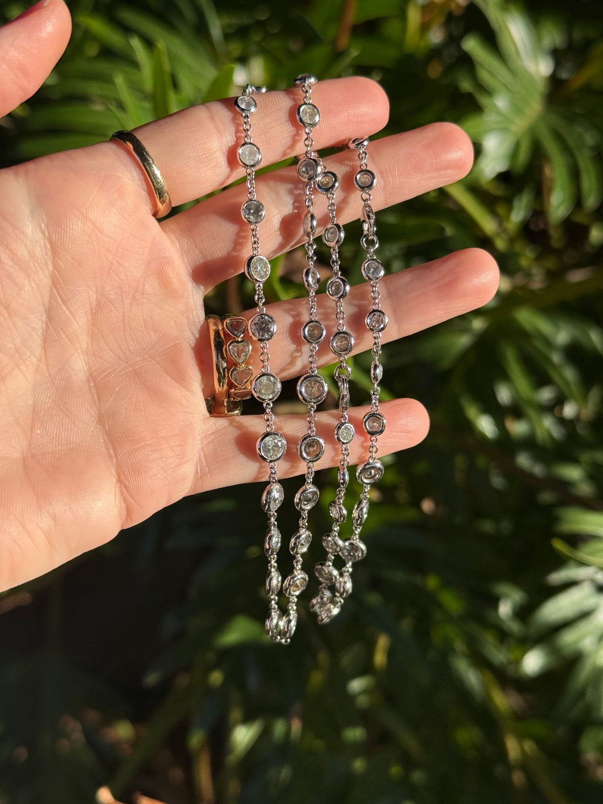Celestial 14 Carat Natural Diamond Strand Set