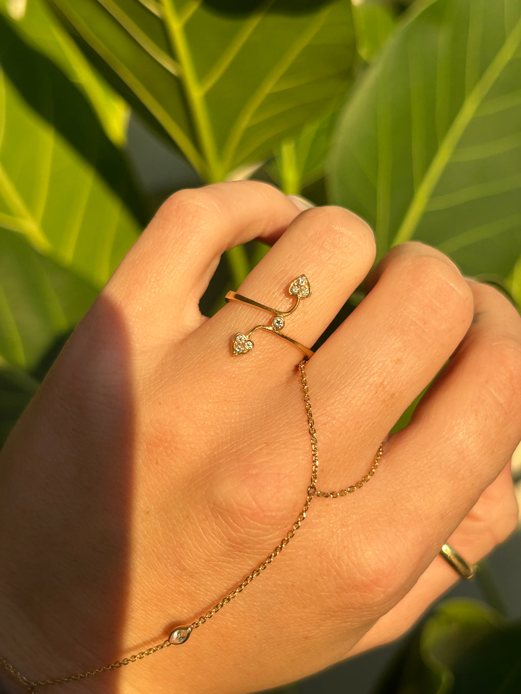 Diamond Heart Arrow Ring
