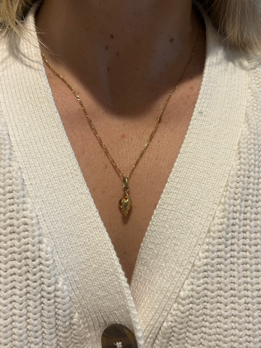 Seashell Diamond Charm