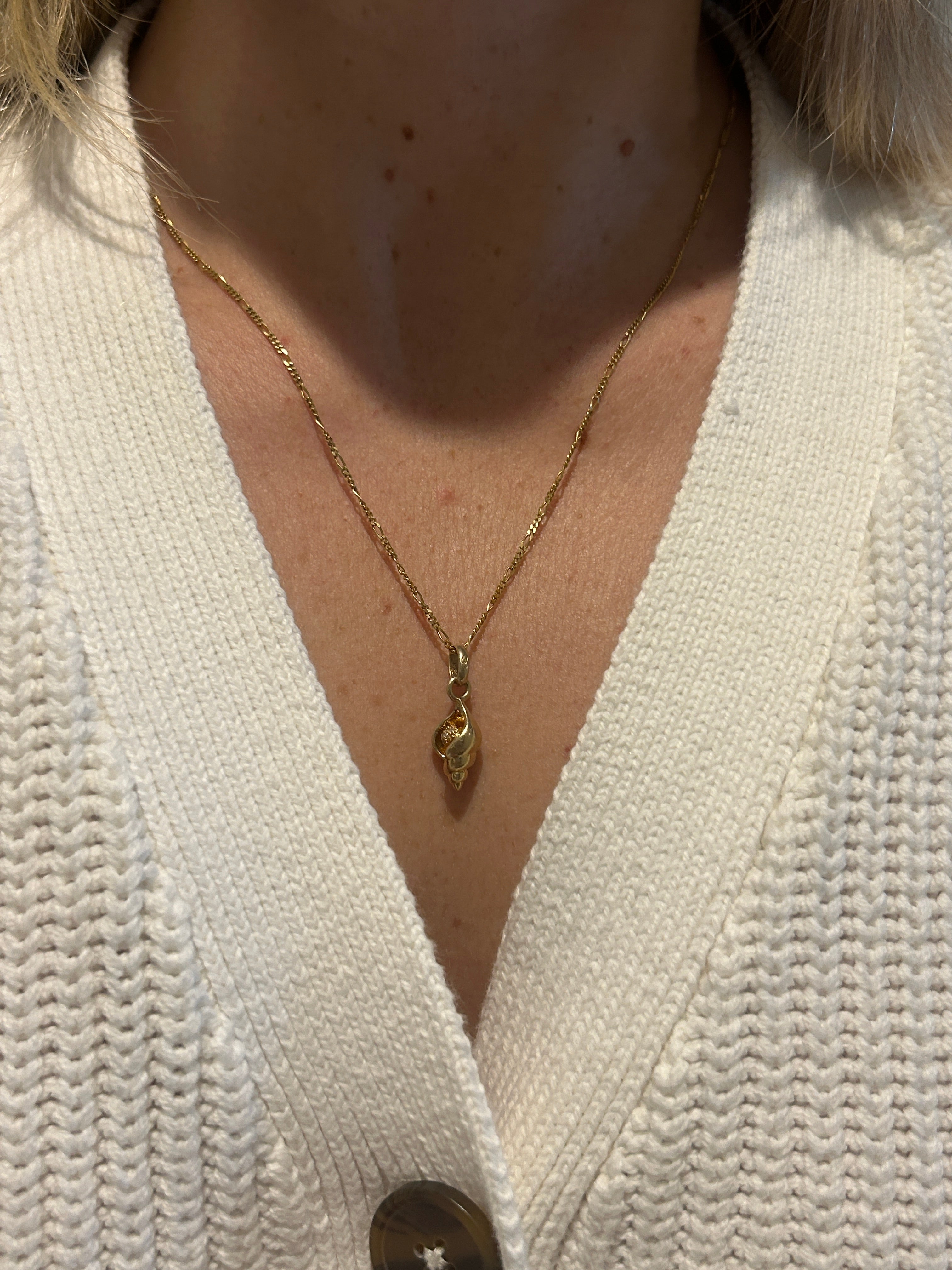 Seashell Diamond Charm