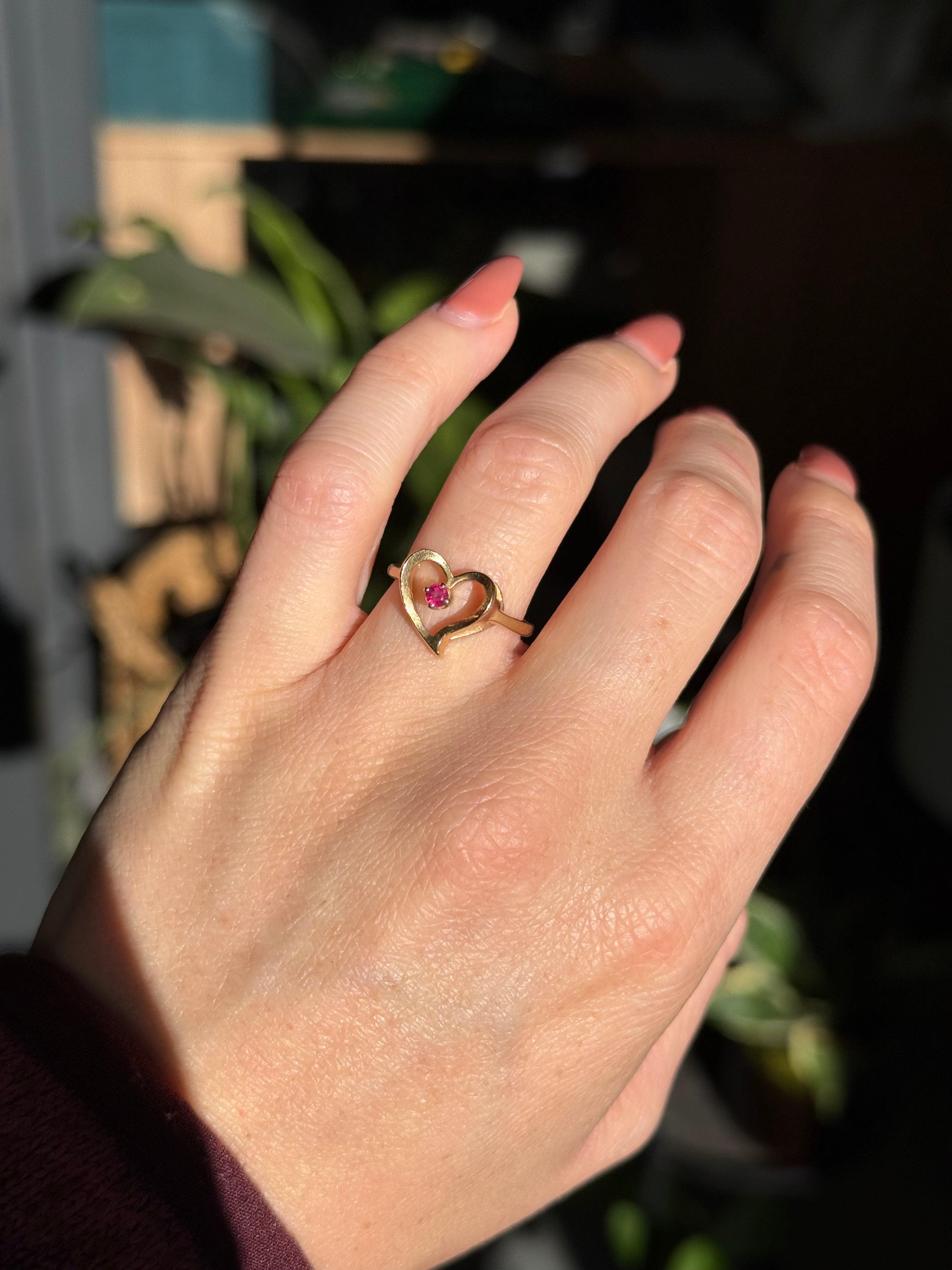Ruby Heart Ring