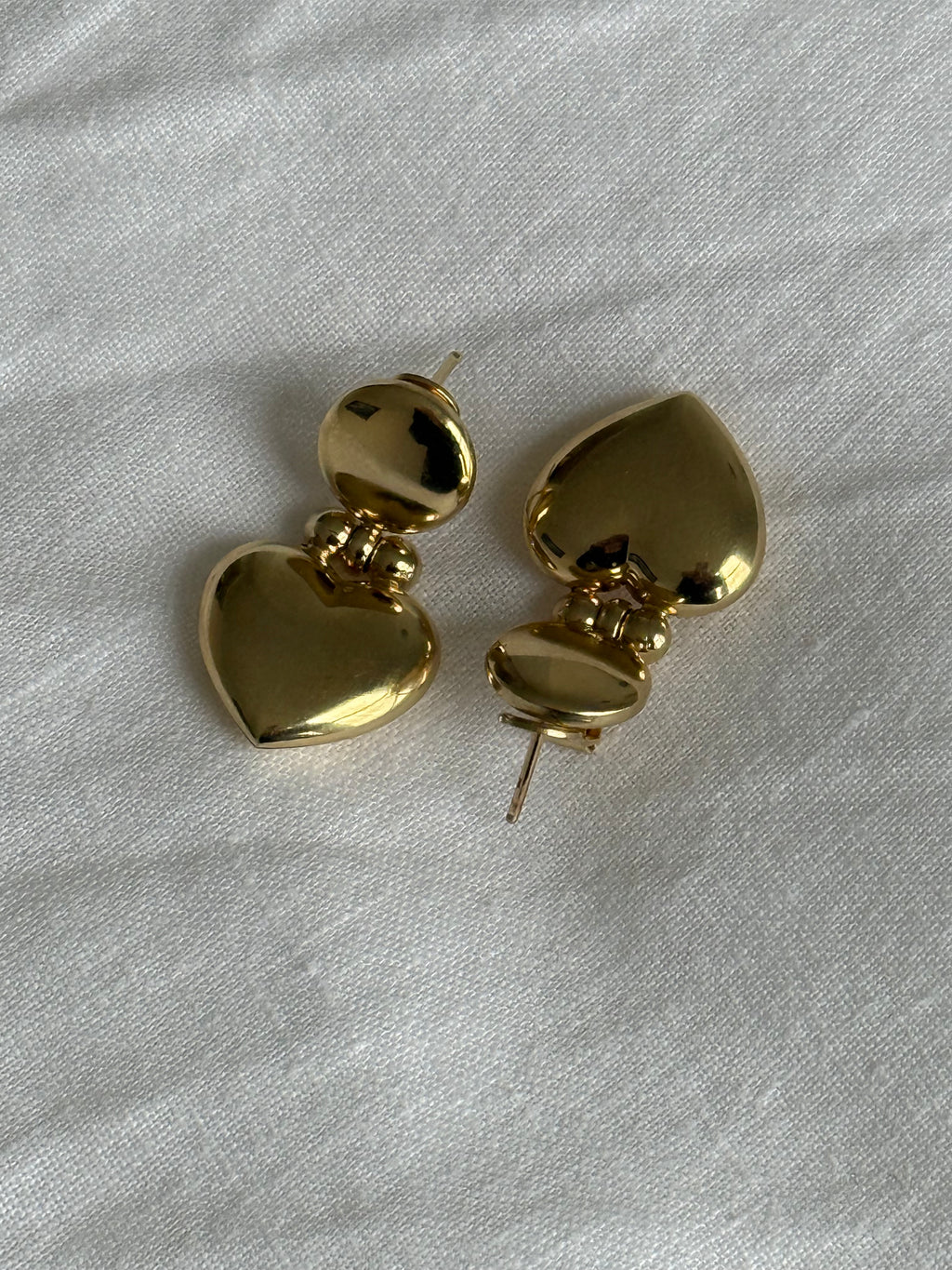 Puffy Heart Doorknocker Earrings