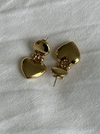 Puffy Heart Doorknocker Earrings