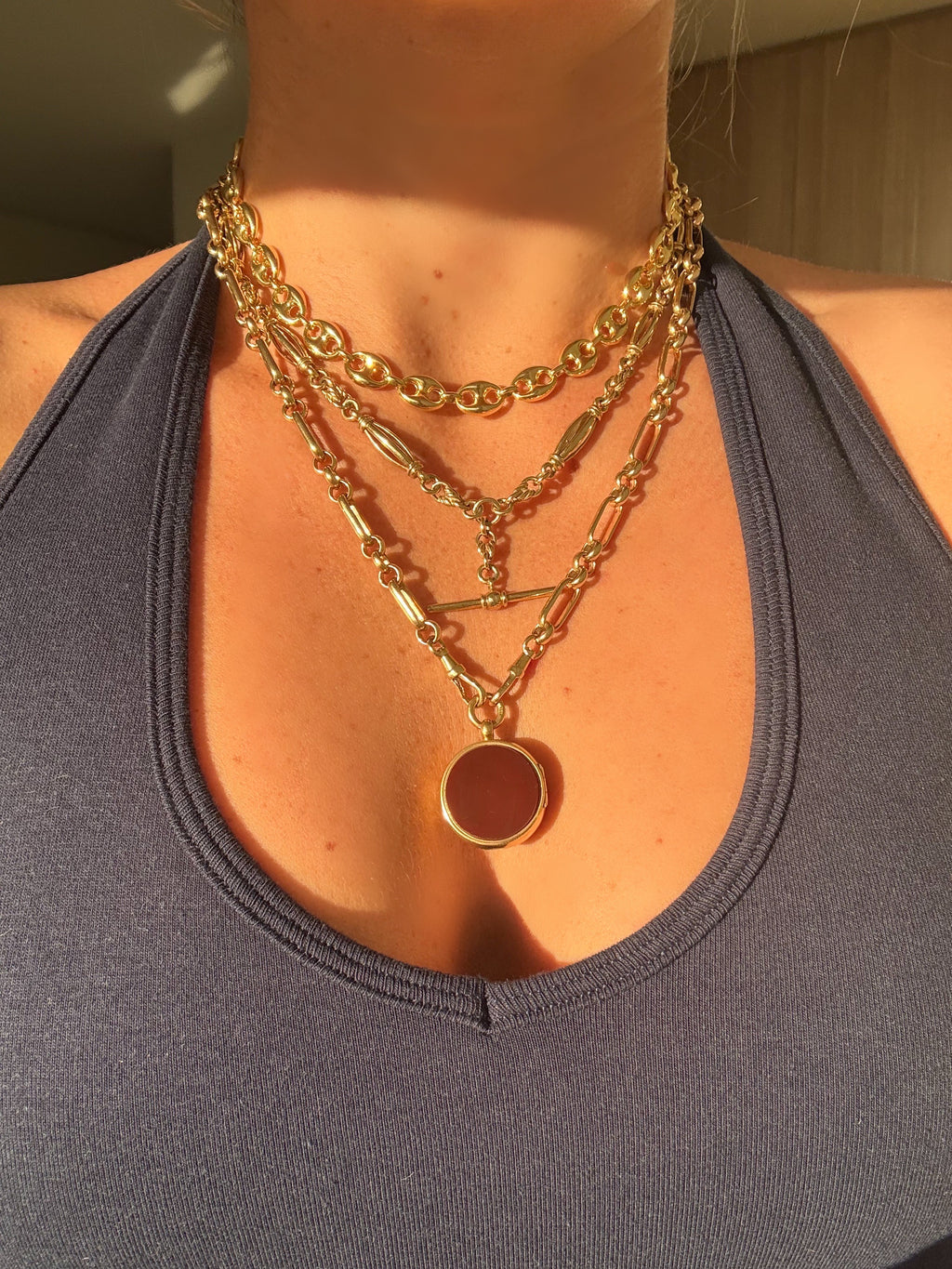 Solid Trombone Watch Chain