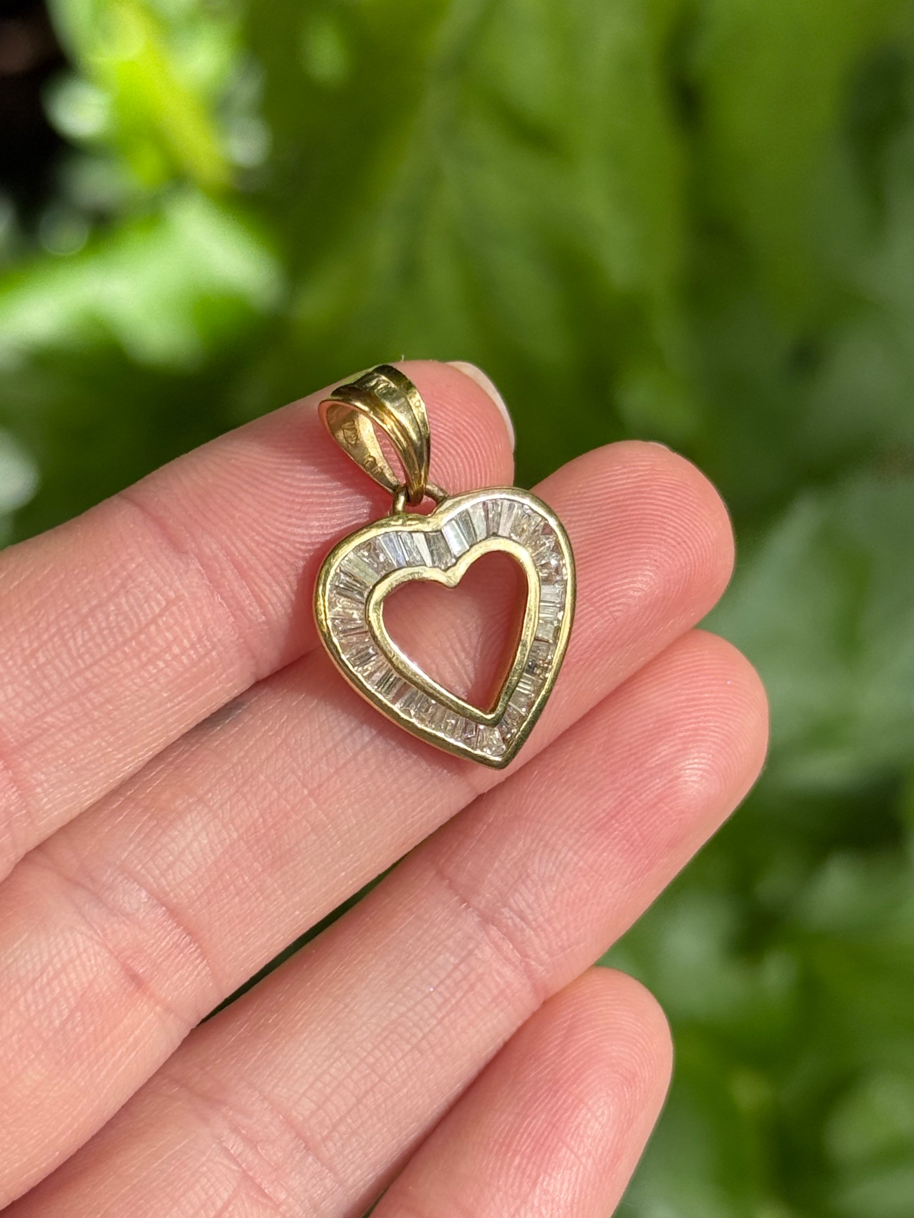 Diamond Baguette Heart