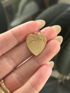 Fluted Heart Charm