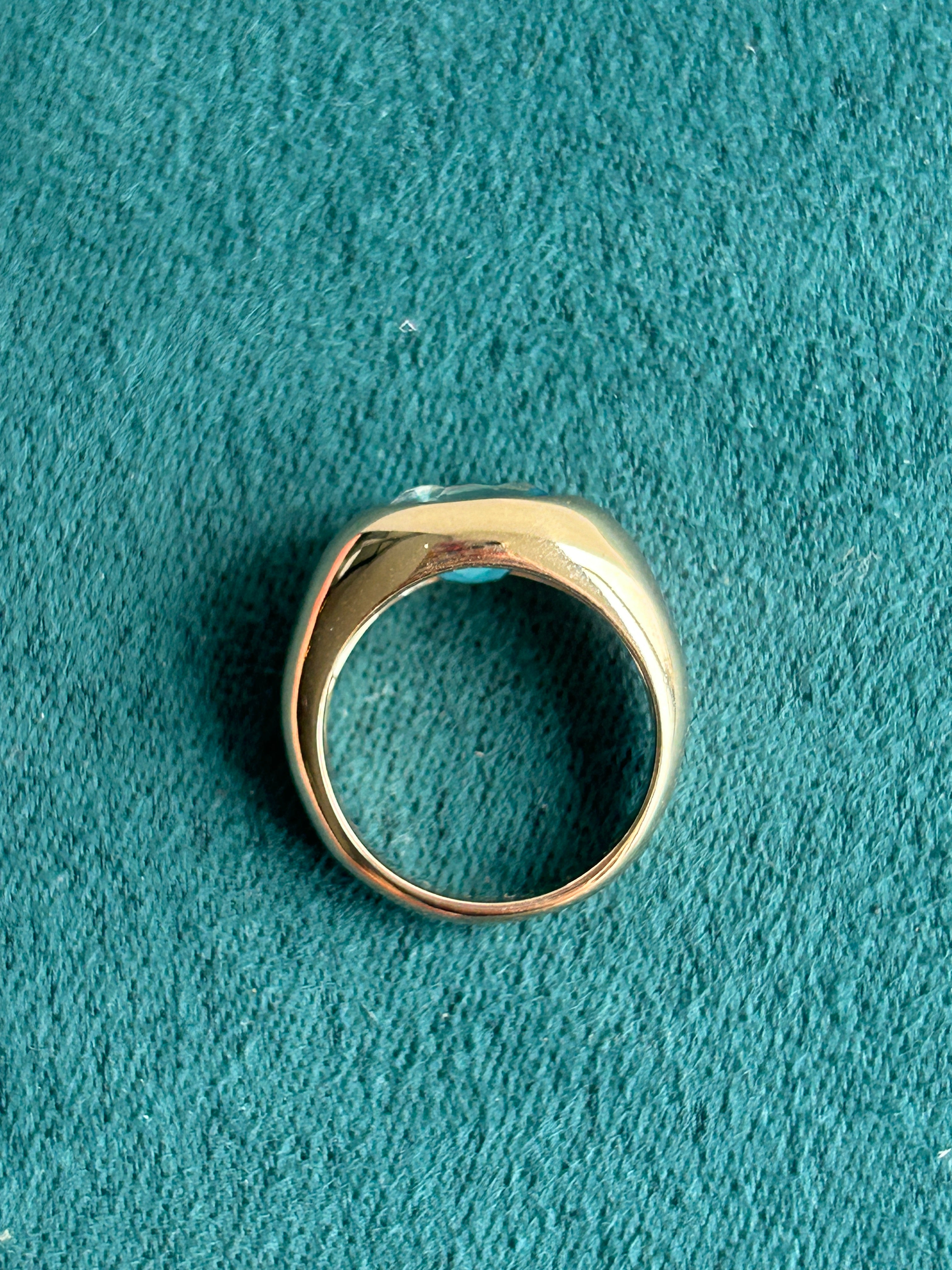 Blue Topaz Aura Ring