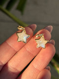 14k Moonstone Star Charms