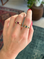 Sapphire Diamond Antique Band