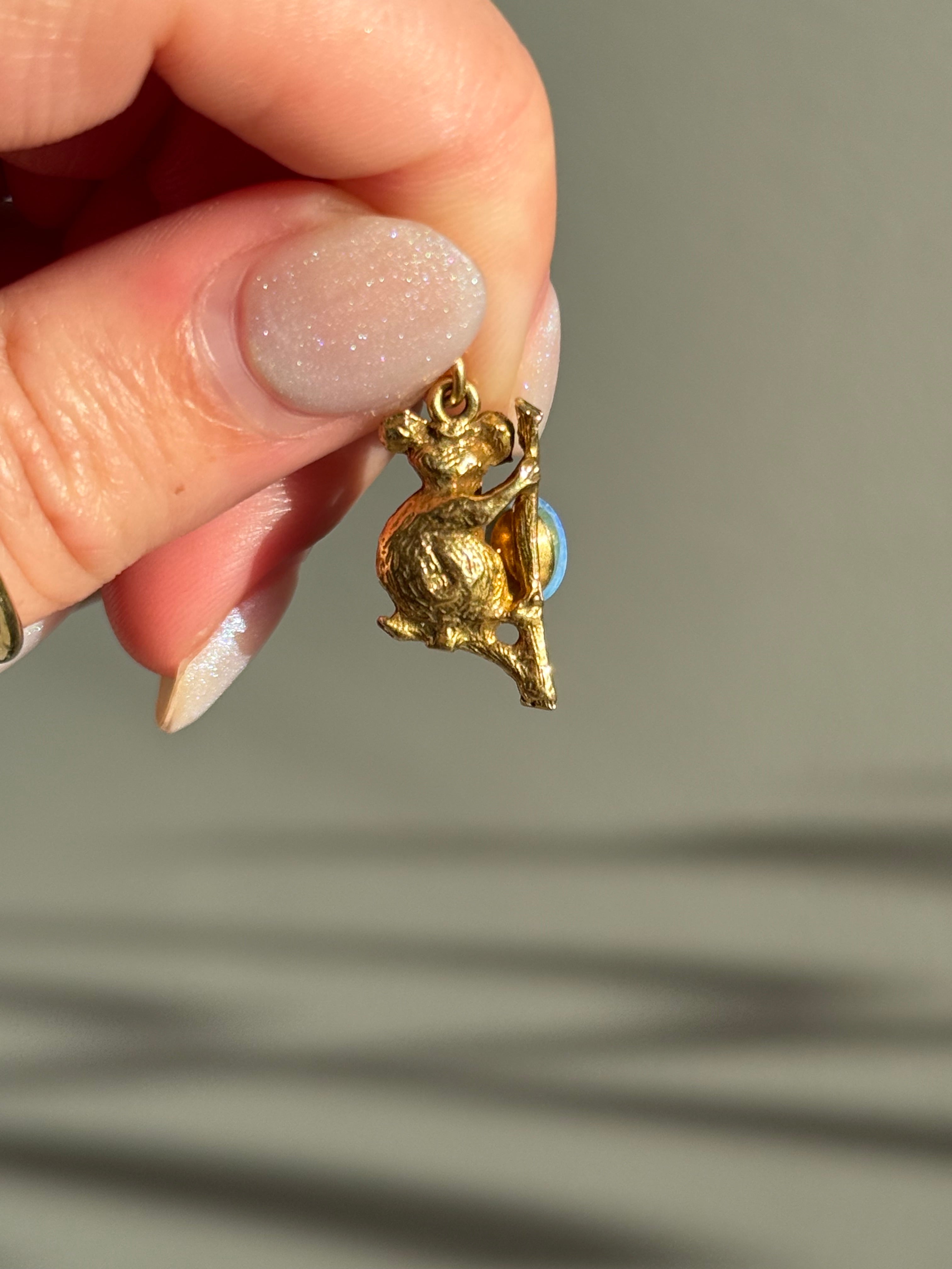 Solid Koala Opal Charm