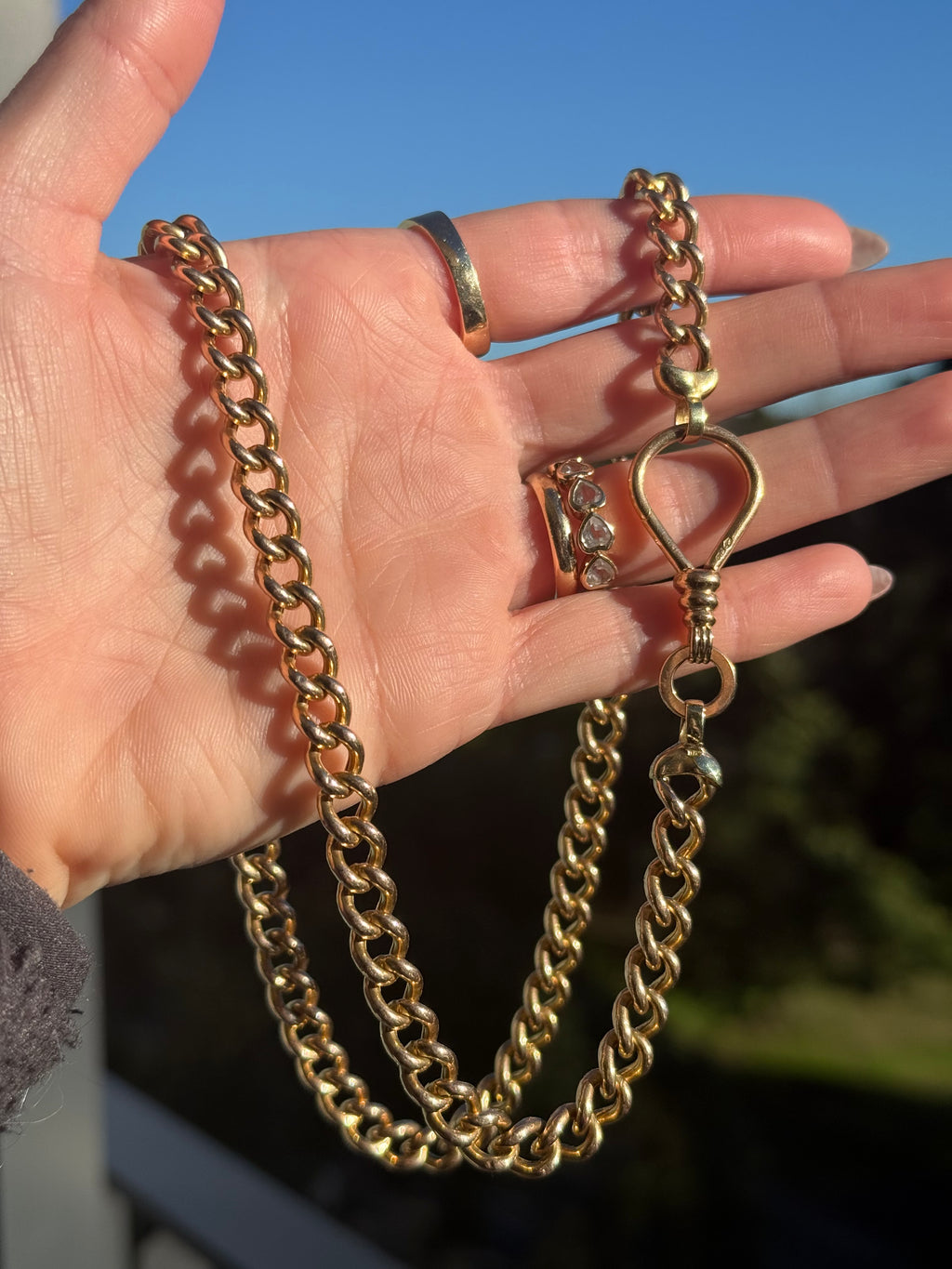 Fish Hook Long Chunky Curb Chain