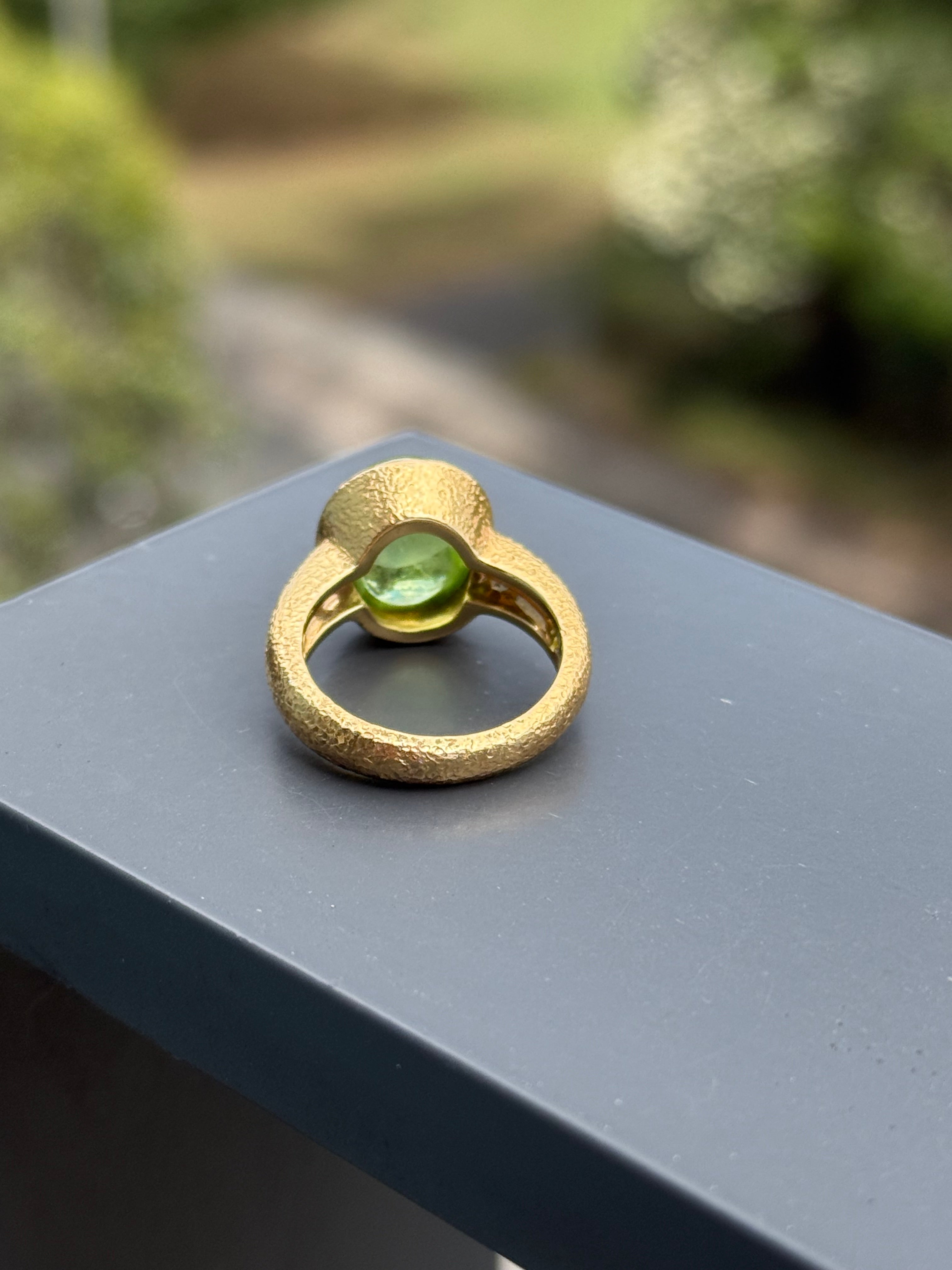 Peridot Cabochon Ring