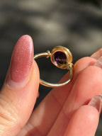 14k Amethyst Cabochon Ring