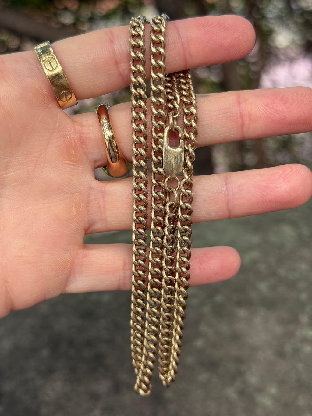 Antique Solid Rounded Curb Chain
