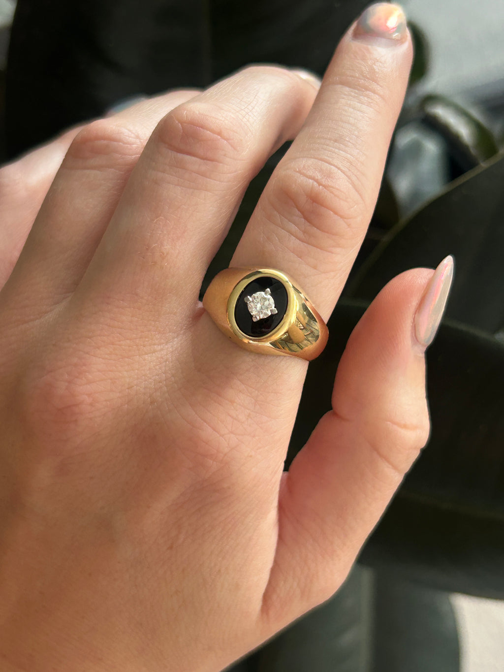Diamond Onyx Signet
