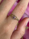 Ruby heart ring