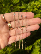 Dainty Diamond Bezel Bracelet is