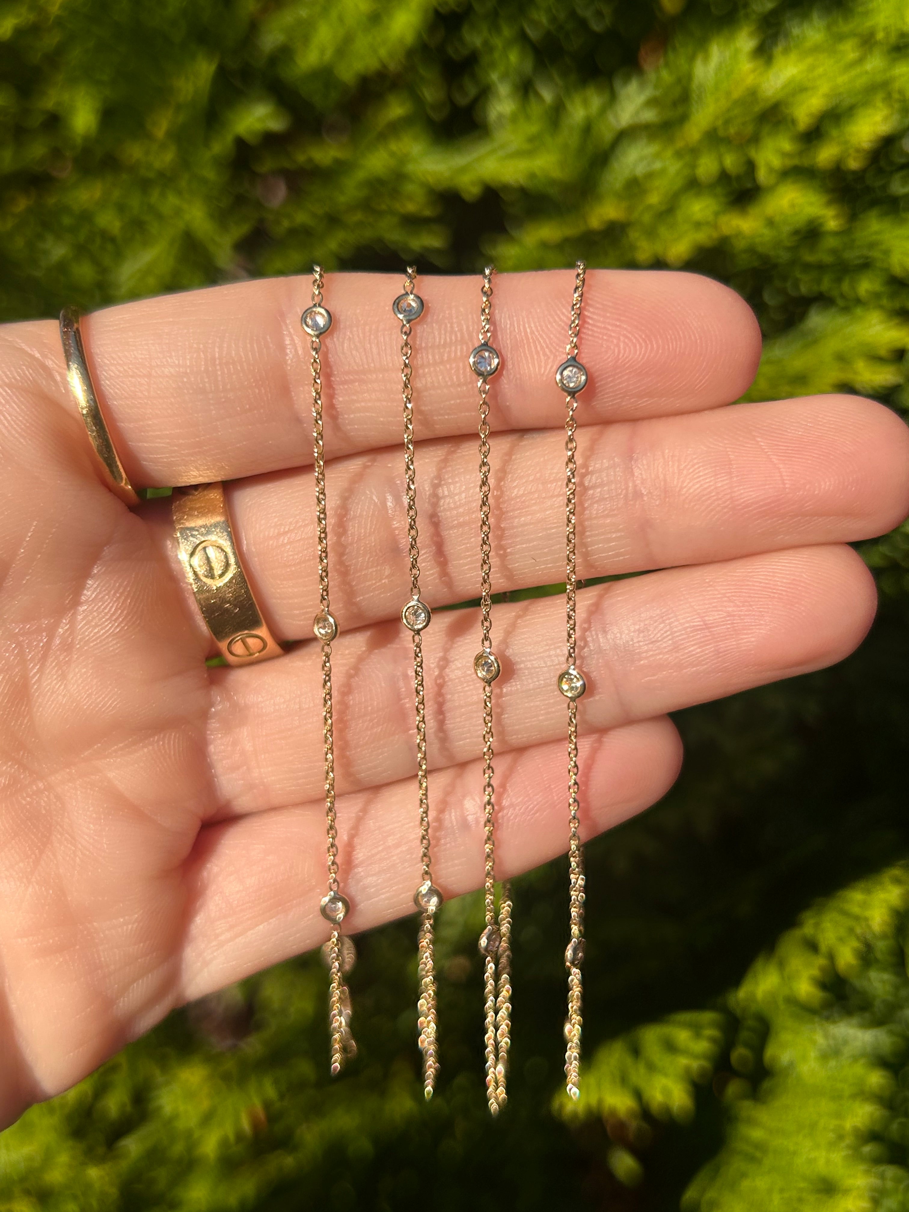 Dainty Diamond Bezel Bracelet is